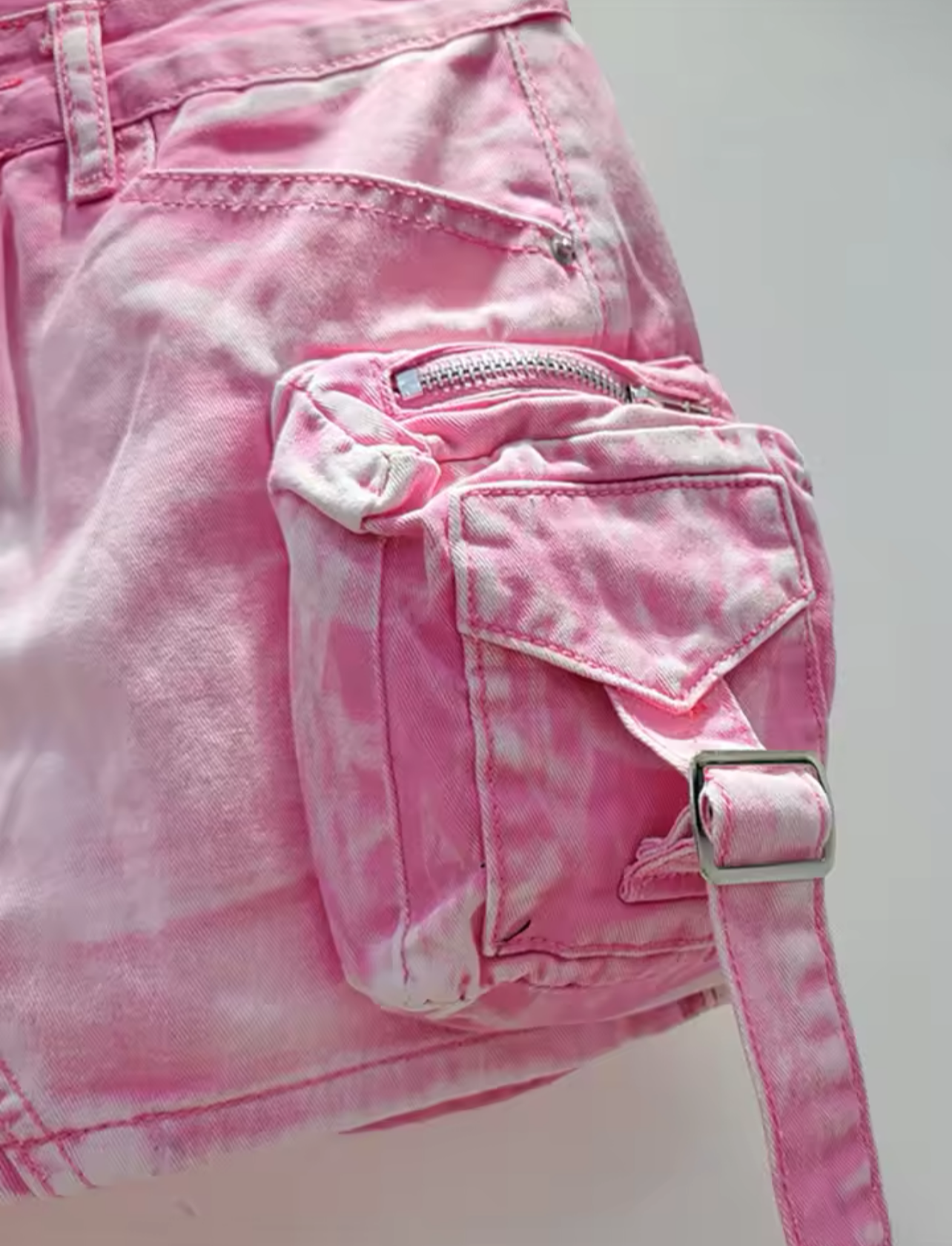 Mini Pink Denim Skirt